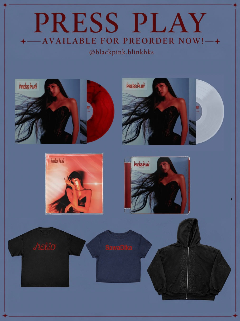 Pre Order Lisa Press Play Vinyl and Merch