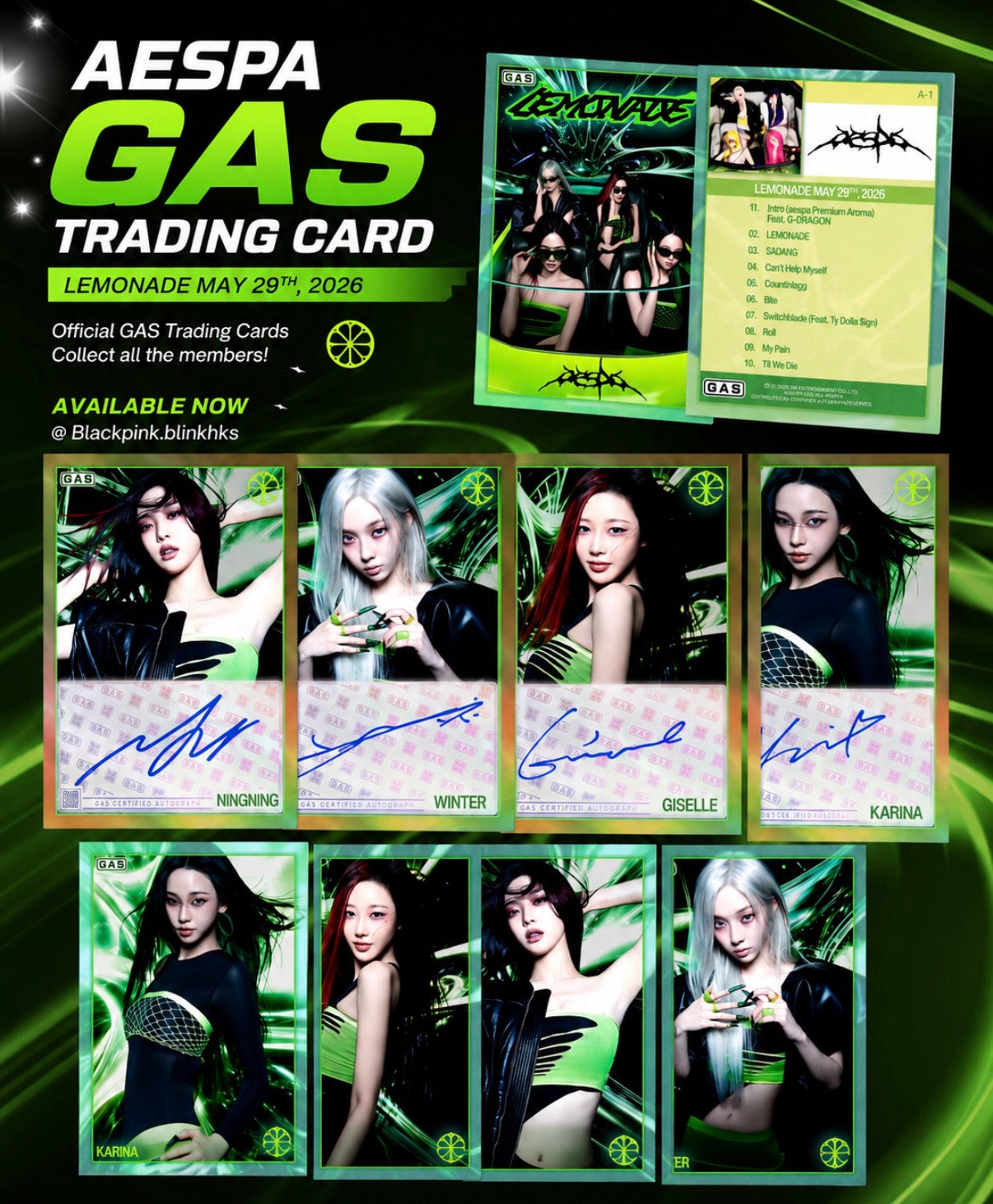 Pre-Order Aespa GAS Trading Card 小卡套裝