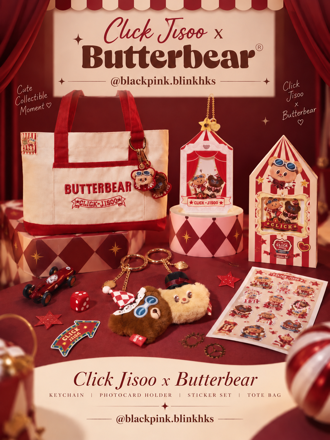 Pre- Order Jisoo x Butterbear Thailand Collaboration Limited Set