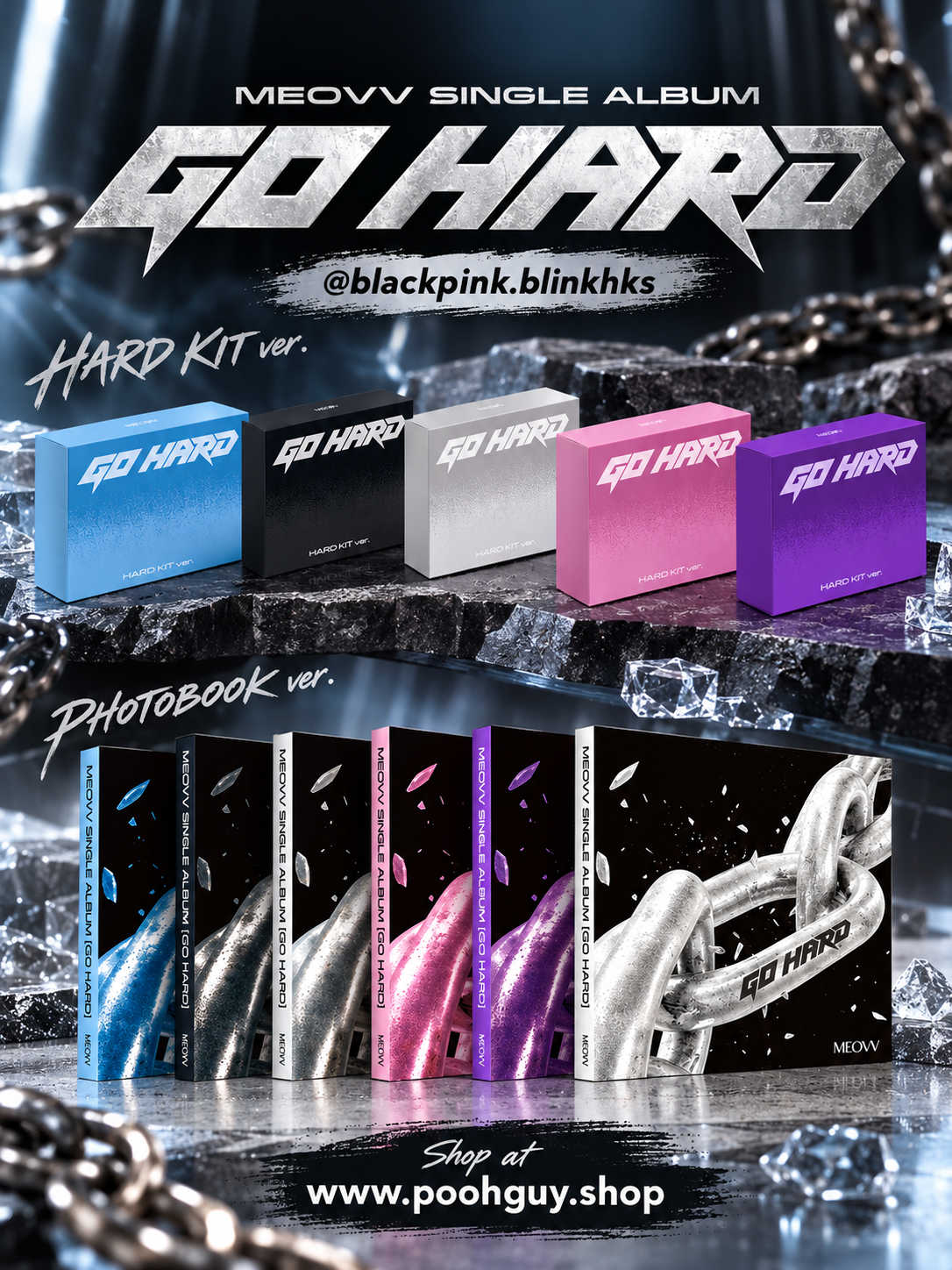 Pre- Order Meovv Single Album Go Hard with TBL special photocard