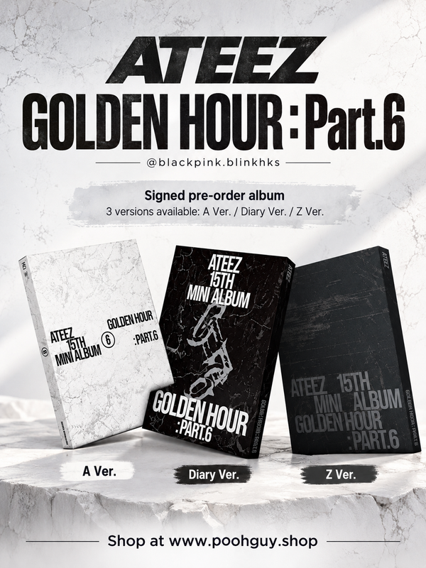Pre- Order Ateez SIGNED Golden Hour Part 6 Signed Album Random Member