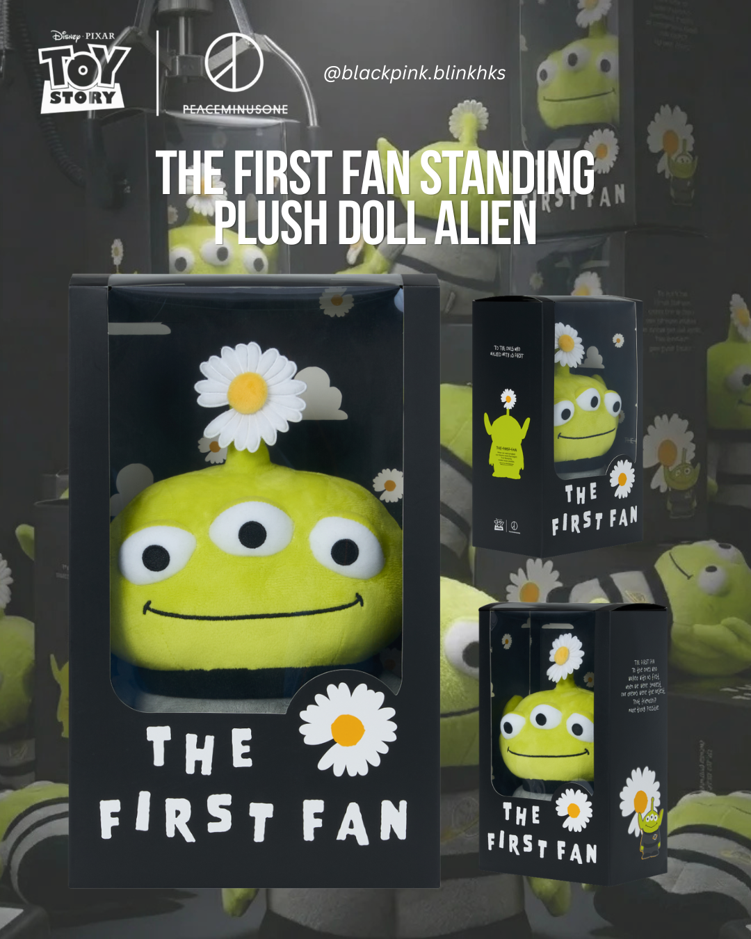 Pre- Order GDragon x Toy Story The first fan Standing plushy doll Alien 三眼仔聯名公仔
